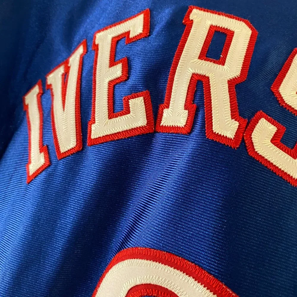 Champion - Allen Iverson Philadelphia 76ers Authentic Jersey (52) BLUE ALTERNATE - Picture 5 of 15